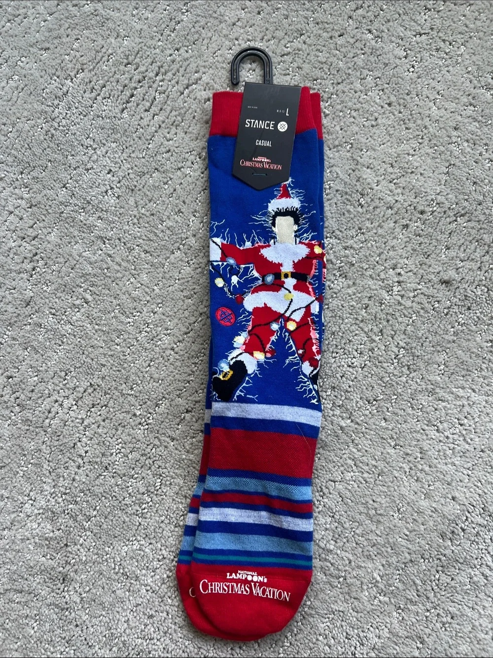 Stance Men's Blue & Red 'Christmas Vacation' Novelty Socks